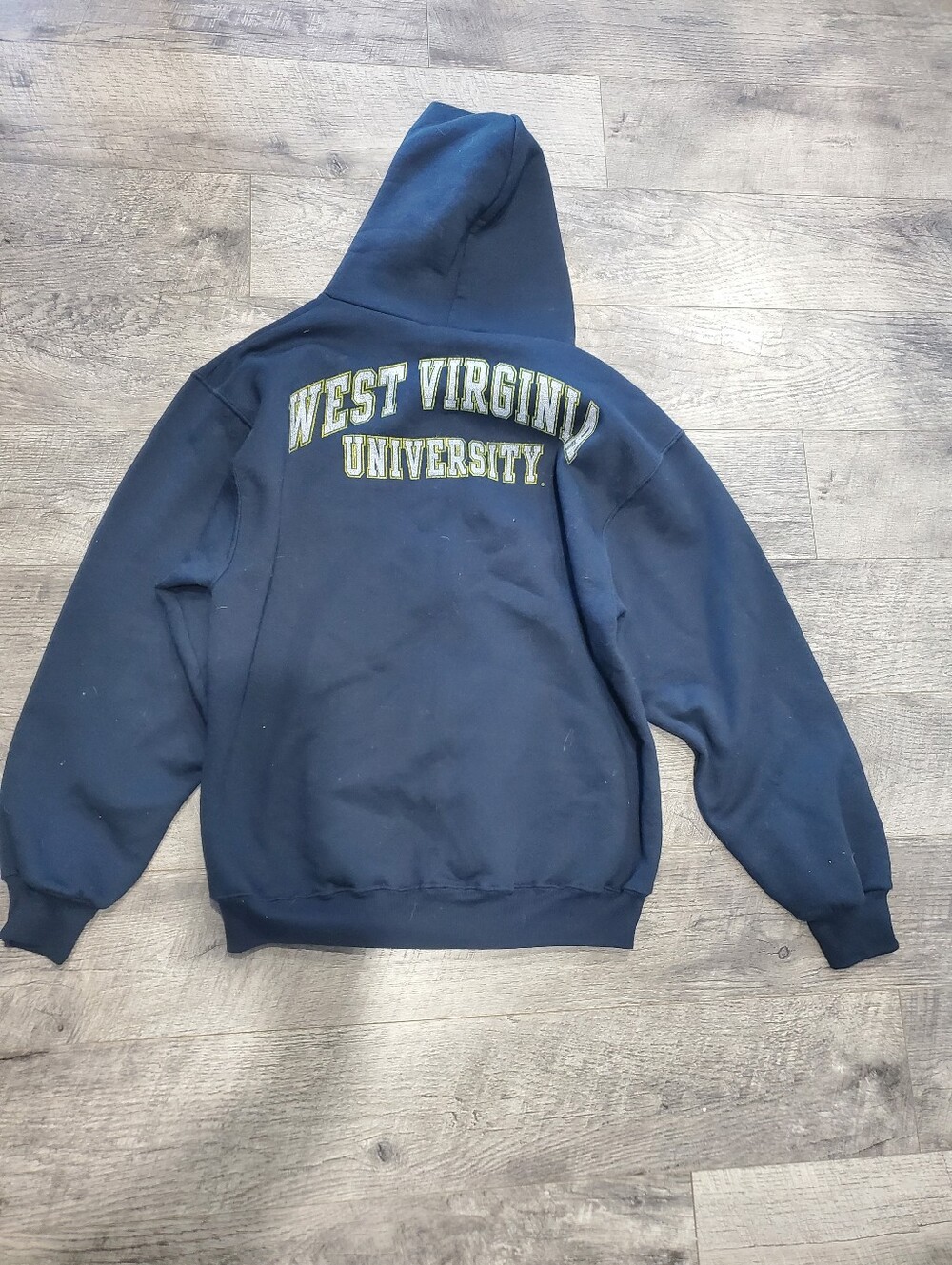 Navy Wv Wvu Zip Up Hoodie